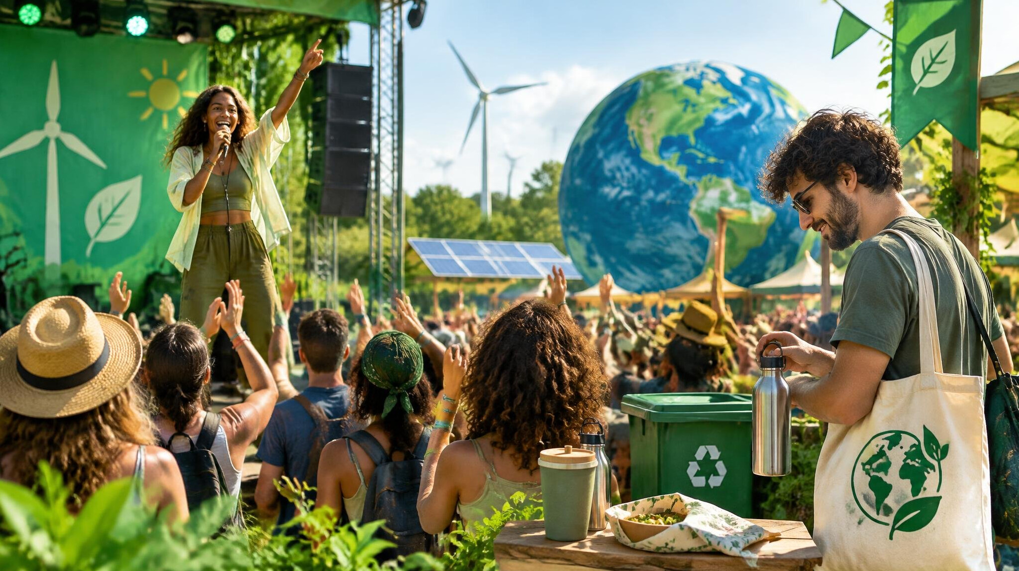 singer promoting green energy