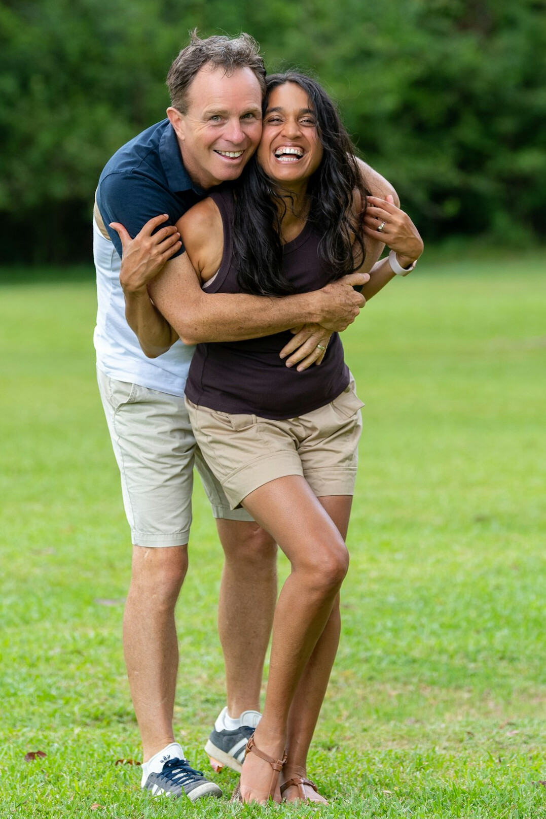 happy couple in nature
